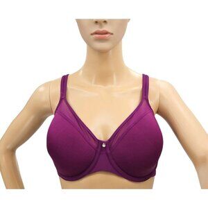 Bali Balconette Bra 36D Underwire One Smooth U Convertible Style 3439 Purple NEW
